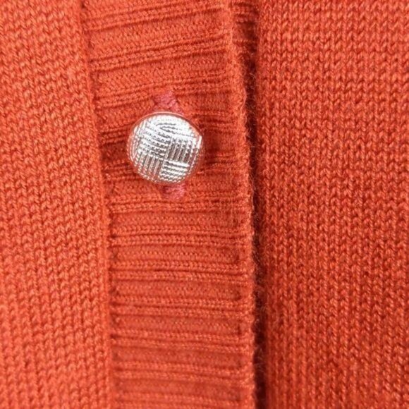 Joseph A  Women's Sweater Cardigan Rust red button up long sleeve XL - Picture 6 of 9
